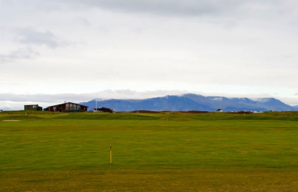 Поле для гольфа в Исландии около Рейкьявика