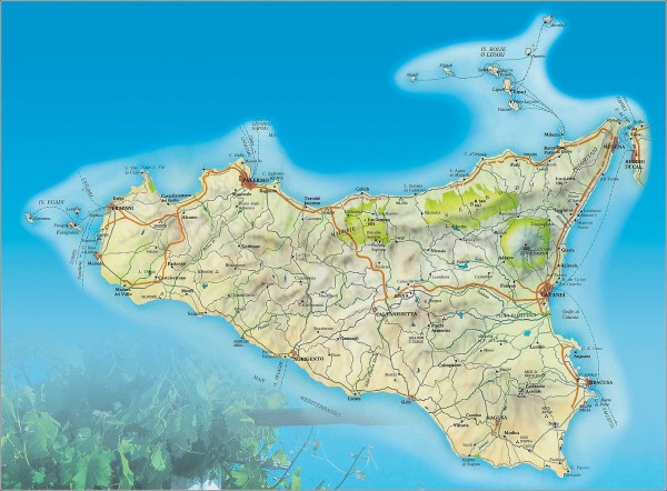 Карта Сицилии