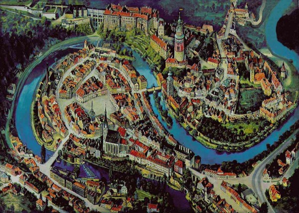 Чески-Крумлов - карта города