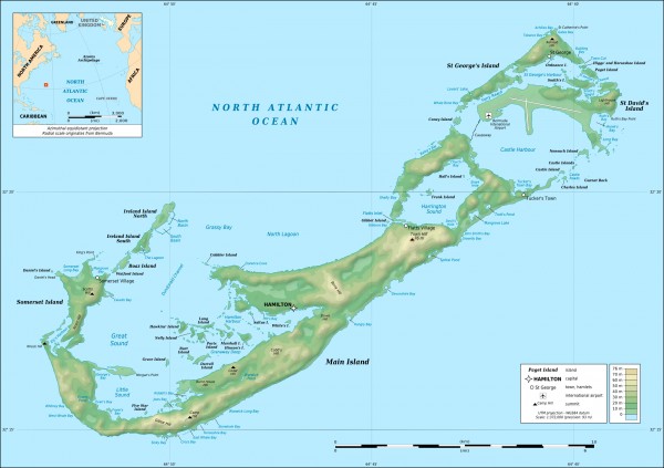 Карта бермудских островов